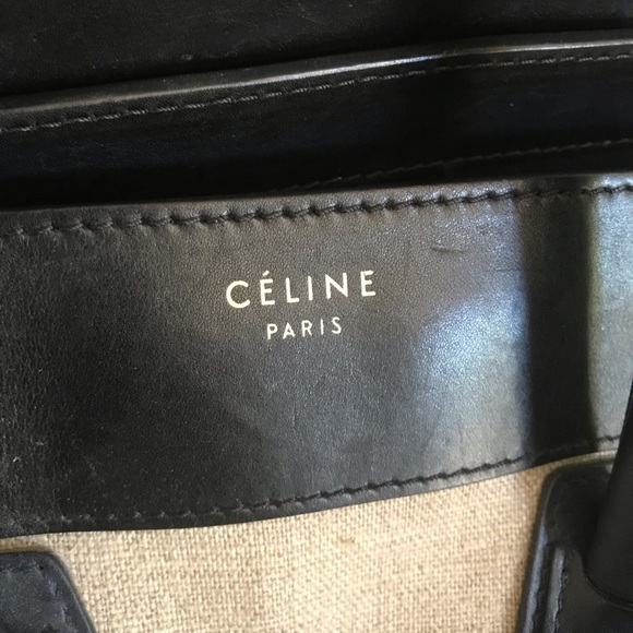 CELINE Linen & Calfskin Tri-Color Phantom Tote Bag - Picture 4 of 8
